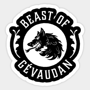 Beast of Gevaudan Werewolf Cryptid Sticker